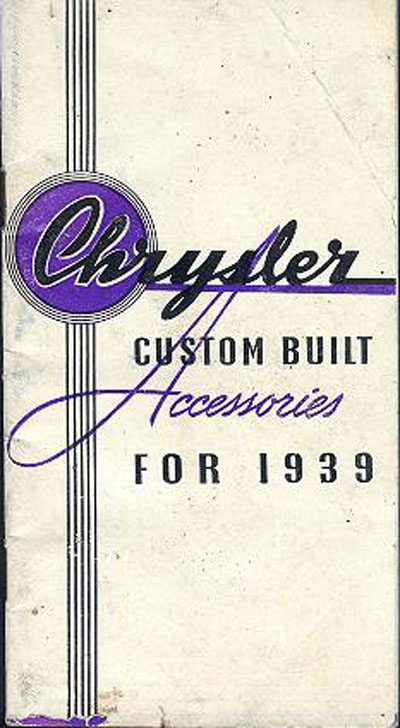 1939 Chrysler Accessories Brochure